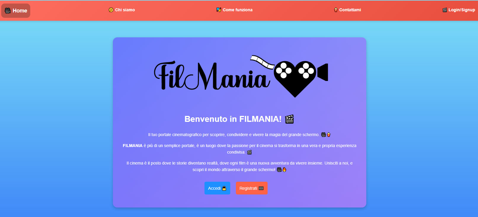 Filmania - Decidi il Film Perfetto Senza Stress - Sito Web Portfolio