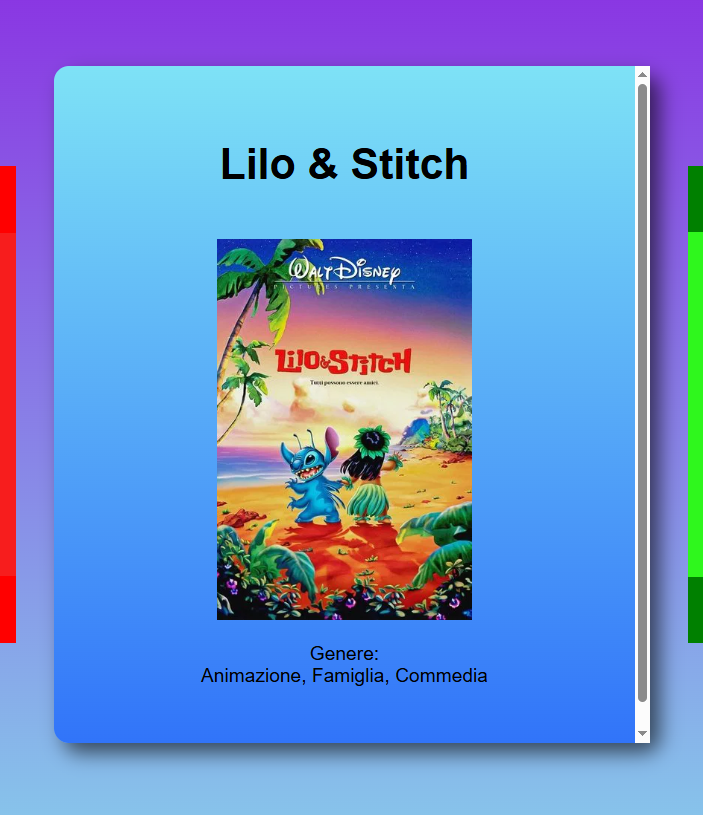 Scegli il Film con lo Swipe - Sito Web Portfolio